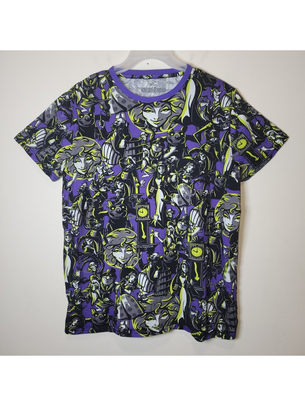 Disney Haunted Mansion Cakeworthy All Over Print T-Shirt 2XL Purple Black Green